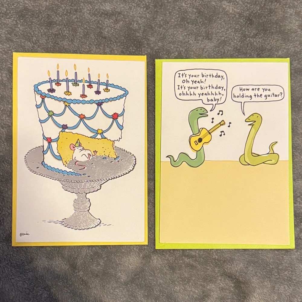 🌻 Bundle of 2 Shoebox by Hallmark Funny Birthday Cards NWT